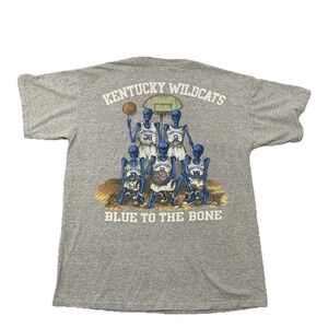 Vintage 90s Kentucky Wildcats T Shirt Big Man On Campus Blue To The Bone Gray M